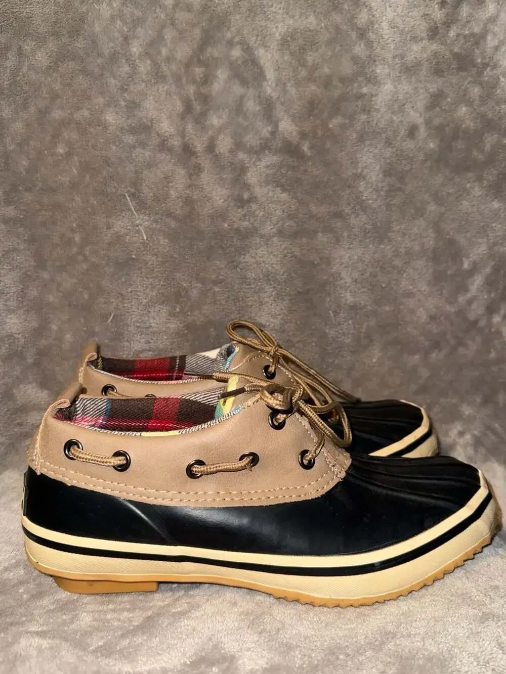 Tamarack Men's Plaid Lined Duck Shoe Boots Size 10
